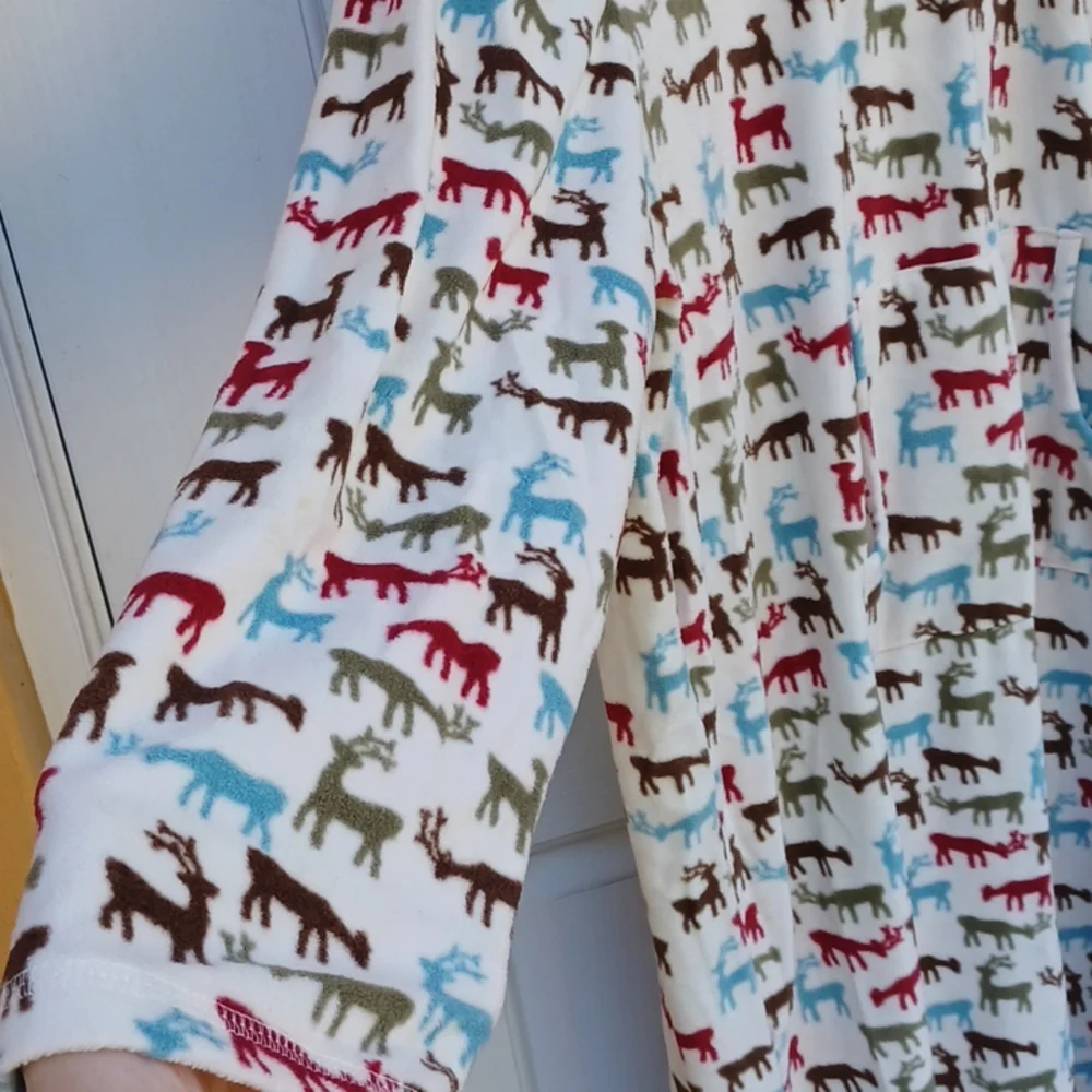 GANDER MOUNTAIN Hoodie Fleece Sleep Dress Sz XL - Picture 3 of 6